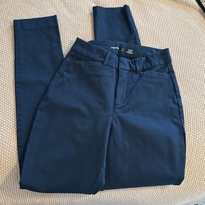 Navy High-rise Pixie Slim Slacks